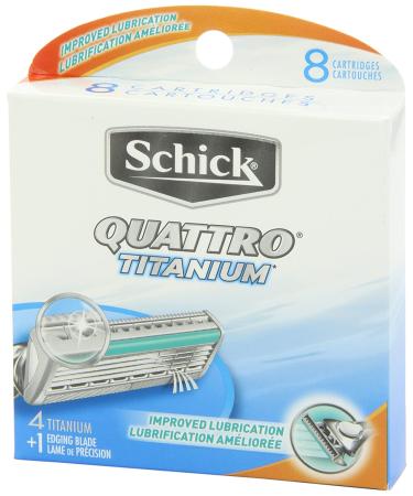 Schick Quattro Titanium Men's Razor Blade Refills - 8 Count (Pack of 1) - Buy Online on SooperMarket.com
