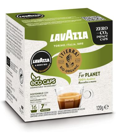 Lavazza A Modo Mio Tierra Bio for Planet 16 ECO CAPS Coffee Capsules (6) - Buy Online on SooperMarket.com