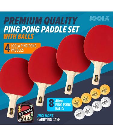 JOOLA Ping Pong Paddle Set with Balls & Carrying Case - Advanced Table Tennis Rackets for 2-4 Players - Buy Online on SooperMarket.com