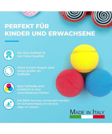 Set of 9 Colorful Soft Foam Balls for Kids - 6.5 cm Tennis Balls - Perfect for Playtime - International Shipping - Buy Online on SooperMarket.com