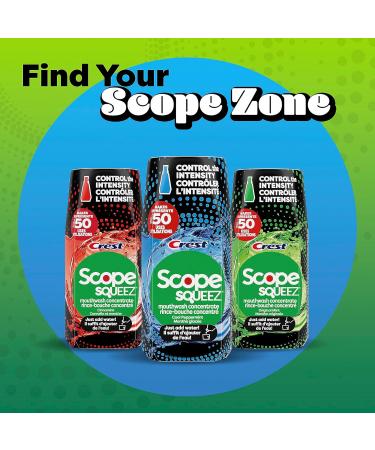 Crest Scope Squeez Mouthwash Concentrate Cool Peppermint Flavour 50mL Bottle Equal Uses up to 1L Bottle *vs 1L Scope Outlast Mouthwash Squeez to Control the Strength - Buy Online on SooperMarket.com