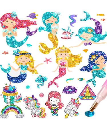 Zonon Gem Diamond Painting Kit for Kids  26 Pieces Diamond Painting Stickers with DIY Painting Tools to Create Your Own Magical Stickers Cute Art and Crafts for Girls Boys