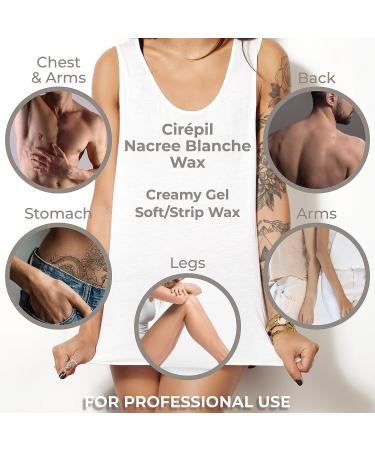 Cirepil Nacre Blanche Wax - 400g / 14.11 oz Tin - Unscented, Onctuous Texture - for Large Areas, All Hair Types - Ultra-Thin Application, Very Efficient - Buy Online on SooperMarket.com