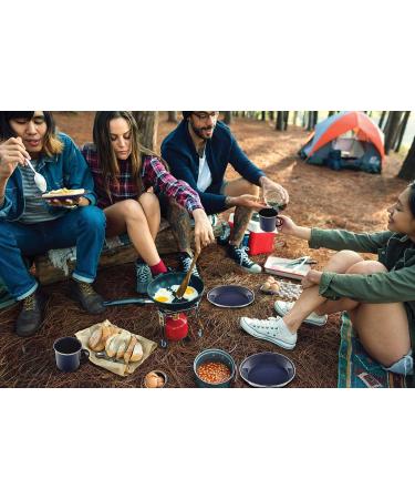4 Pack Enamel Camping Bowls - Blue Finish for Camping, Hiking & Picnics - Buy Online on SooperMarket.com