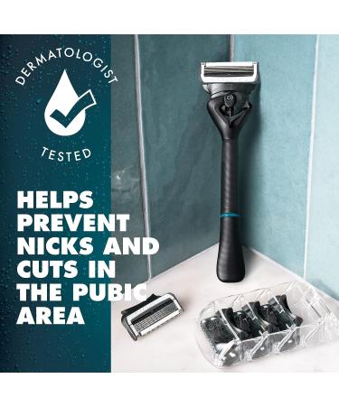 Gillette Intimate Manscape Razor for Men - Pubic Hair Manscaping Razor with 2 Refills - Buy Online on SooperMarket.com