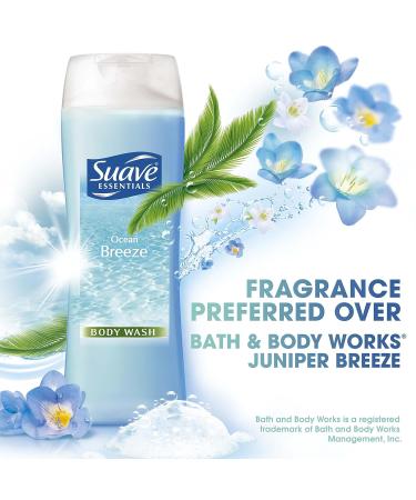 Suave Essentials Body Wash Ocean Breeze - 15 Fl Oz | Hydrating & Refreshing Clean | Buy Now for International Shipping - Buy Online on SooperMarket.com