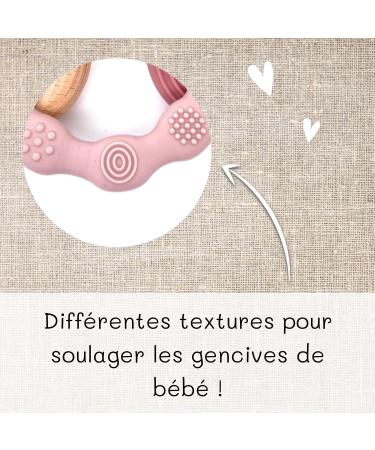 Ernestine Pink Whale Baby Bite Ring - BPA-Free Wood & Silicone | Montessori Teething Toy & Gift for Newborns - Buy Online on SooperMarket.com