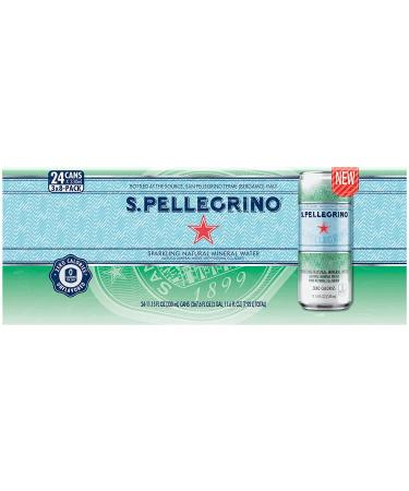 S.Pellegrino Sparkling Natural Mineral Water 11.15 Fl. Oz - Pack of 24 - Buy Online on SooperMarket.com