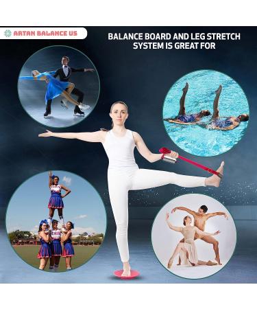 Leg Stretching Strap and Ballet Balance Board Set for Dance & Gymnastics - Buy Online on SooperMarket.com