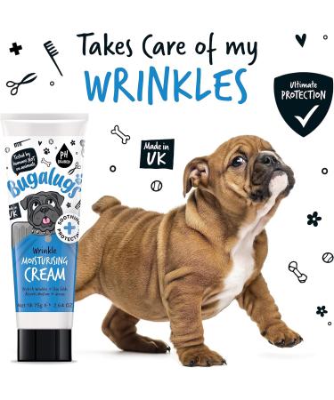 BUGALUGS Wrinkle paste for Bulldogs French Bulldogs wrinkly dogs & cats. For itchy wrinkle folds tear stains & tail pockets anti-itch & itchy dog skin relief. Great itch remedies for dogs 75g - Buy Online on SooperMarket.com