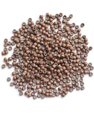 500pcs 3.0mm Silicone Nano Rings Hair Extension Beads - Light Brown - Buy Online on SooperMarket.com