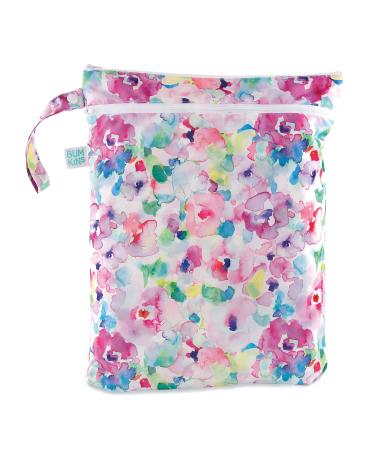 Bumkins Waterproof Wet Bag/Dry Bag, Washable, Reusable for Travel, Beach, Pool, Stroller, Diapers, Dirty Gym Clothes, Wet Swimsuits, Toiletries, 12 x 16  Watercolor