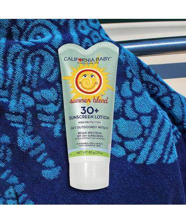 California Baby Summer Blend SPF 30+ Sunscreen Lotion for Babies, Kids & Adults - Fragrance Free, Water Resistant - 2.9oz - Buy Online on SooperMarket.com