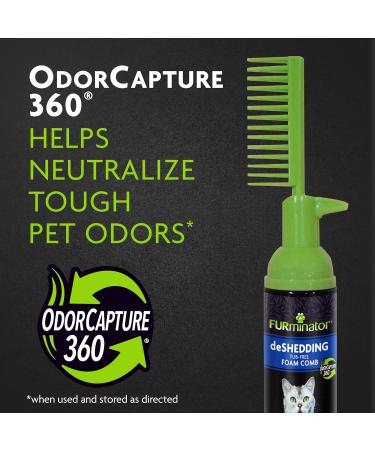 Furminator Waterless Foaming Shampoo & Deshedding Comb for Cats | Reduce Hair Loss & Odor - International Shipping - Buy Online on SooperMarket.com