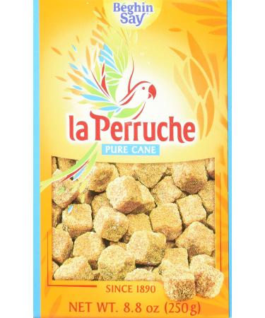 La Perruche Pure Cane Brown Sugar Cubes, 8.8 Ounce Box (250 Grams) Brown Sugar 8.8 Ounce (Pack of 1)