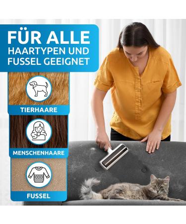 Fusselztz Premium Lint Roll - Self-Cleaning Animal Hair Remover for Cats & Dogs | Reusable Pet Hair Remover for Sofa Carpet & Bed - Buy Online on SooperMarket.com
