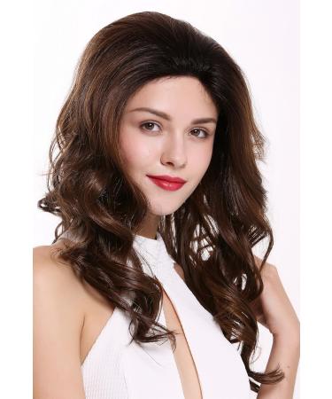 WIG ME UP RGF-5547-LF-OP2/430 Women's Lace Front Wig - Dark Brown Red Balayage Mix Long Wavy Hair - Buy Online on SooperMarket.com