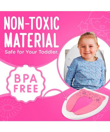 Cadily Princess Foldable Potty Training Seat for Toddlers - Portable Travel Potty Seat - Buy Online on SooperMarket.com