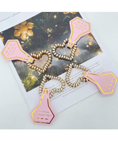 15 Pack Heart-Shaped Coil Hair Ties with Diamond-Shaped Card - Bridesmaid Gifts - Maid of Honor - Bachelorette Party - Wedding Guests (Champagne) - Buy Online on SooperMarket.com