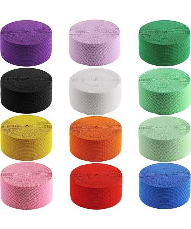 12 Rolls Bright Colored Elastic Bands - 1 Inch x 26 Yard Heavy Stretch Elastic Cord for Sewing Crafts DIY Bedspread Cuff - Buy Online on SooperMarket.com