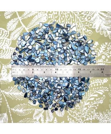 Yew & Tulip Natural Crushed Shells Chips 32oz (2 lbs) Dark Blue Mother of Pearl Mosaic Fragments - Perfect for Home D cor, Vase Filler, Crafts, Weddings - 2 lb (32 oz) Dark Blue - Buy Online on SooperMarket.com