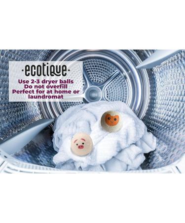 ECOTIQUE Wool Dryer Balls 100% Natural Fabric Softener Reusable Reduces Clothing Wrinkles and Saves Drying Time Saves Energy Costs Eco-Friendly Pack of 6 XL (Assorted Designs) - Buy Online on SooperMarket.com