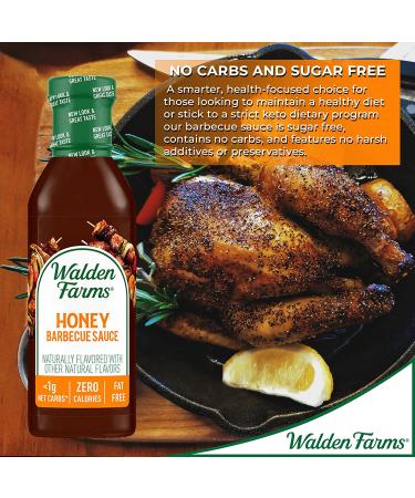 Walden Farms Honey Barbecue Sauce 12 oz - Zero Calorie, Guilt-Free BBQ Flavor - Buy Online on SooperMarket.com