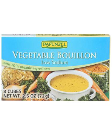 Rapunzel Vegetable Bouillon Low Sodium 8 Cubes 2.5 oz (72 g)