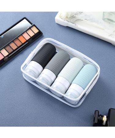 Gemice Silicone Travel Bottles Set - 60ml Leak-Proof Cosmetic Containers (4 Pack) for TSA Approved Travel - BPA-Free & FDA Approved - Gray - Buy Online on SooperMarket.com