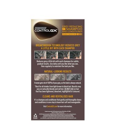 Just For Men Control GX 2 in 1 Grey Reducing Shampoo & Conditioner - 5 oz | Best Grey Hair Solution | International Shipping Available - Buy Online on SooperMarket.com