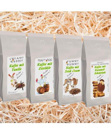Easter Gift Set: Flavored Coffee 4 x 200g - Whole Beans & Ground - Perfect Spring Treat - Buy Online on SooperMarket.com