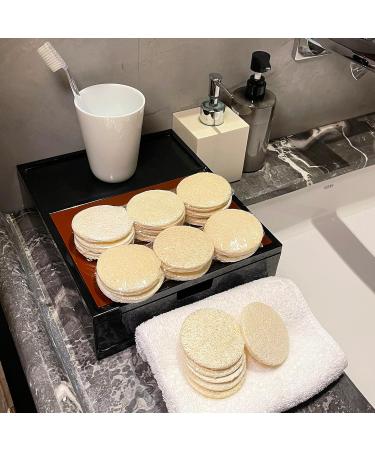 36 Pack Natural Loofah Sponge Exfoliating Face Pads - Body Scrubbers for Bath, Shower, and Spa - Cleansing Skin for Women and Men - Buy Online on SooperMarket.com