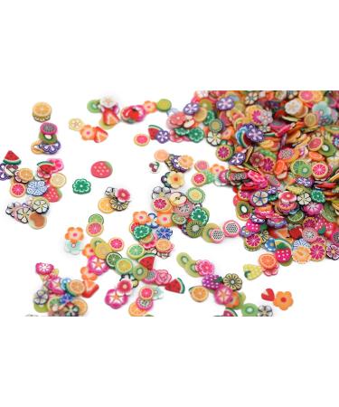 1000pcs Fimo 3D Fruit Nail Art Slices - Assorted Color Decoration Tips - Buy Online on SooperMarket.com
