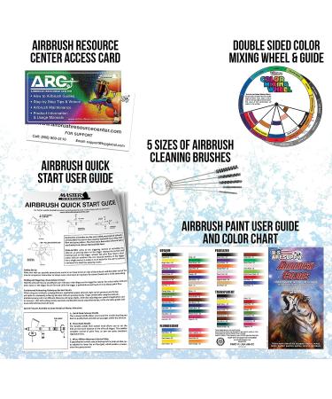 Master Airbrush Cool Runner II Compressor Kit with 3 Airbrushes & 6 Acrylic Paint Set - Buy Online on SooperMarket.com