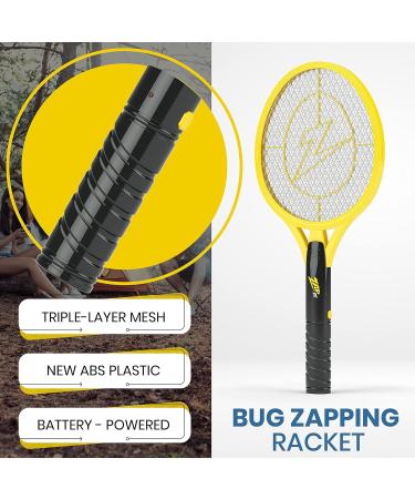 Zap it! Bug Zapper - Battery-Operated Mosquito & Fly Killer Racket with 3500 Volts & LED Light - Includes 2 AA Batteries - Best for Indoor & Outdoor Use - Buy Online on SooperMarket.com