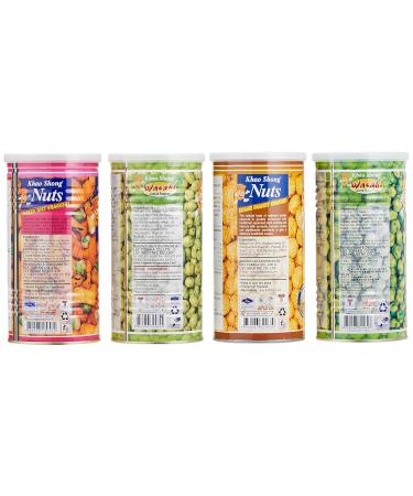 Khao Shong Snack Mix Box - Crispy Crackers Peanuts & Beans 990g (4 Cans) - Perfect On-the-Go Snack - Japanese Mix - Buy Online on SooperMarket.com