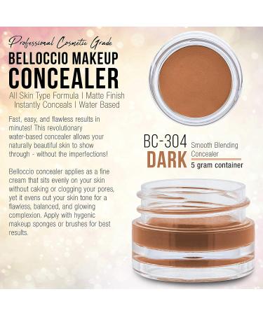 Belloccio High Definition Dark Shade Concealer 5g Jar - Conceal Imperfections, Blemishes & Dark Circles - Under Eye Makeup for Airbrush Foundation - Buy Online on SooperMarket.com