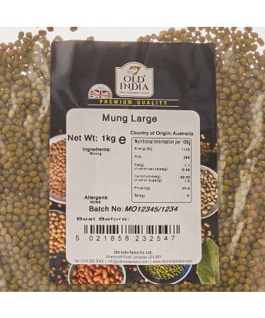 Old India Mung Large 1kg - Premium Quality Mung Beans for Cooking and Sprouting - Buy Online on SooperMarket.com