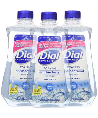 Dial Complete Spring Water Foaming Antibacterial Hand Wash Refill 40 Oz (Pack of 3) Spring Water 40 Fl Oz (Pack of 3)