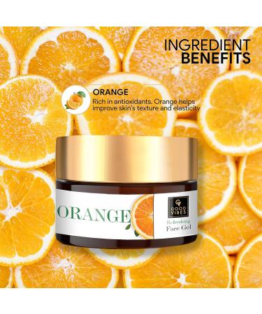 Good Vibes Orange Refreshing Face Gel - Hydrating Anti-Aging Moisturizer | Lightweight Cream for All Skin Types | Paraben & Sulfate Free 3.53 Oz (100g - Buy Online on SooperMarket.com