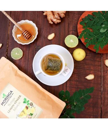 Moringa Mantra Moringa Lemon Ginger Herbal Tea 50 Dip Bags Organically Grown Moringa Infusion - Buy Online on SooperMarket.com