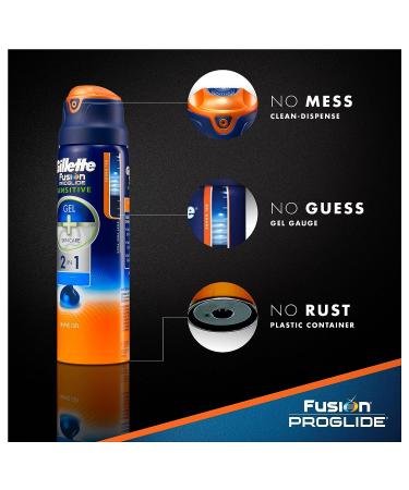 Gillette Fusion ProGlide 2-in-1 Shave Gel Sensitive 6 oz - Smooth & Comfortable Shave - Buy Online on SooperMarket.com