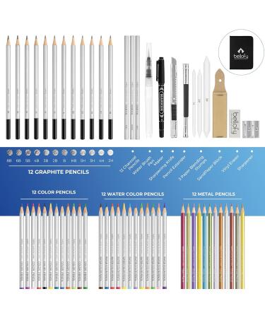 Bellofy 72 Pack Drawing Kit with 100 Sheets Drawing Pad | Art Supplies for Adults & Kids | Complete Drawing Set for Beginners | Ideal Drawing Kit for Kids 9-12 - Buy Online on SooperMarket.com