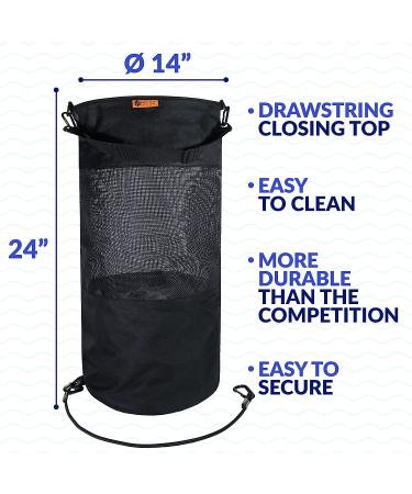 Port City Creations Boat Trash Bag - Portable Outdoor Mesh Bag for Boat, Kayak & Camper (Black) - Buy Online on SooperMarket.com