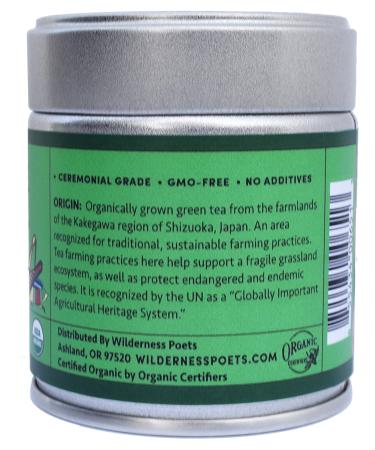 Wilderness Poets Organic Ceremonial Matcha - Premium 1 oz (22g) | High Antioxidants & Authentic Flavor - Buy Online on SooperMarket.com