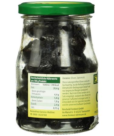 Feinkost Dittmann Black Olives - Greek Style Dry Pickled 6 x 230g | Premium Quality International Shipping - Buy Online on SooperMarket.com
