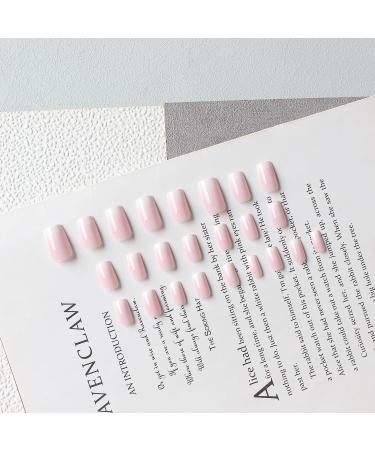 Glossy Gradient Pink Press on Nails Medium Short Square Xcreando Salon Like Coffin Fake Nails Glue on Stick on Nails for Women Natural Press on Nails for Women 24PCS Elegant Pink - Buy Online on SooperMarket.com