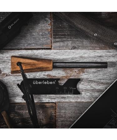 Handcrafted Berleben Znden Fire Starter with Wood Handle - 12,000-20,000 Strikes - Survival Igniter with Multi-Tool Striker - 1/2 Thick Fire Steel - Neck Lanyard Included - Buy Online on SooperMarket.com