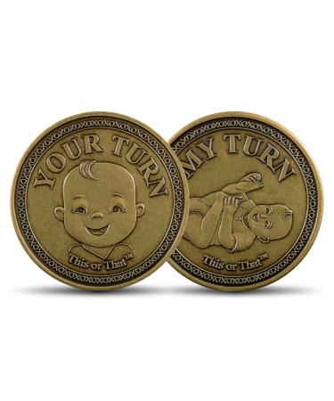 This or That Original Diaper Changing Decision Making Coin | Flip The Coin to See Who Changes Diaper Unique for Expecting Parents or Fun Way to Celebrate Parenthood Original Diaper Changing Coin