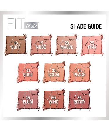 Maybelline Fit Me Blush - Plum - 0.16 fl. oz | Flawless Color & Glow - Buy Online on SooperMarket.com